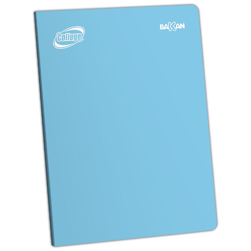 Cuaderno Rayado Deluxe College Bakan A4 Celeste 80 Hojas