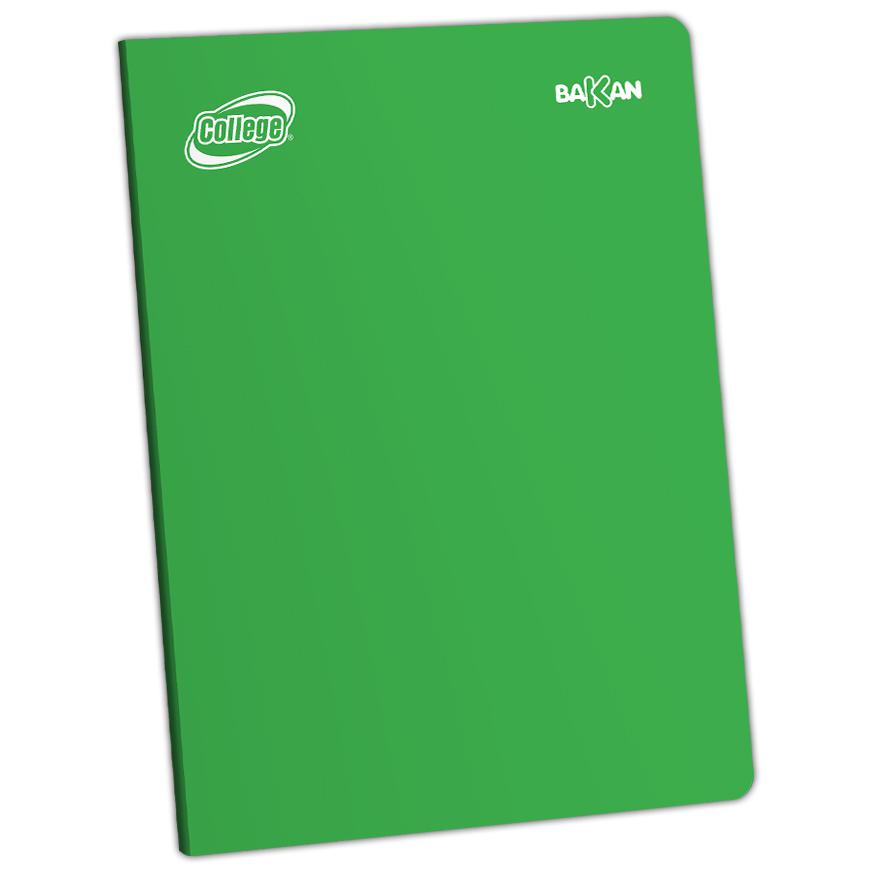 Cuaderno Rayado Deluxe College Bakan Verde 80 Hojas Imagen principal del producto