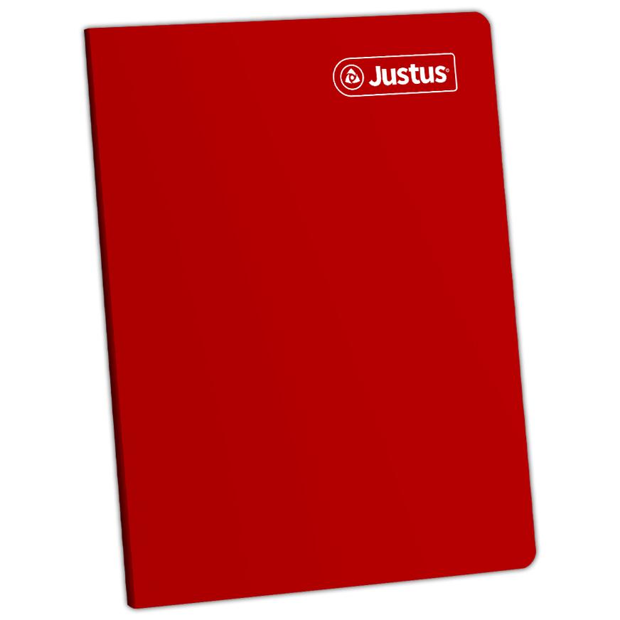 Cuaderno Rayado Deluxe Justus A4 Rojo 80 Hojas