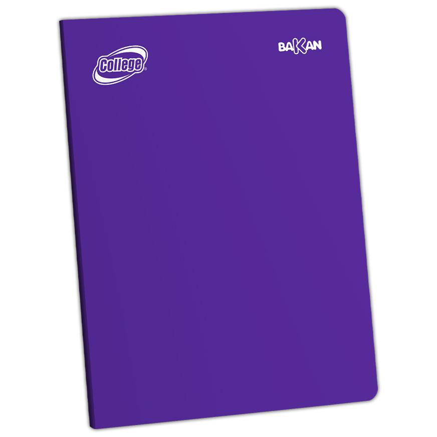 Cuaderno Triple RenglÃƒÂ³n Deluxe College Bakan A4 Morado 80 Hojas