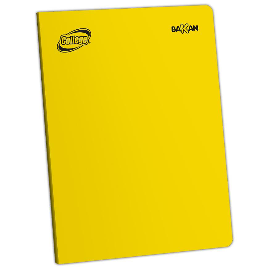 Cuaderno Triple RenglÃƒÂ³n Deluxe College Bakan A4 Amarillo 80 Hojas Imagen principal del producto