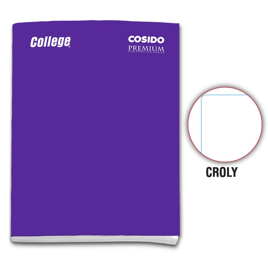 Cuaderno Decroly Deluxe College Cosido Morado 80 Hojas
