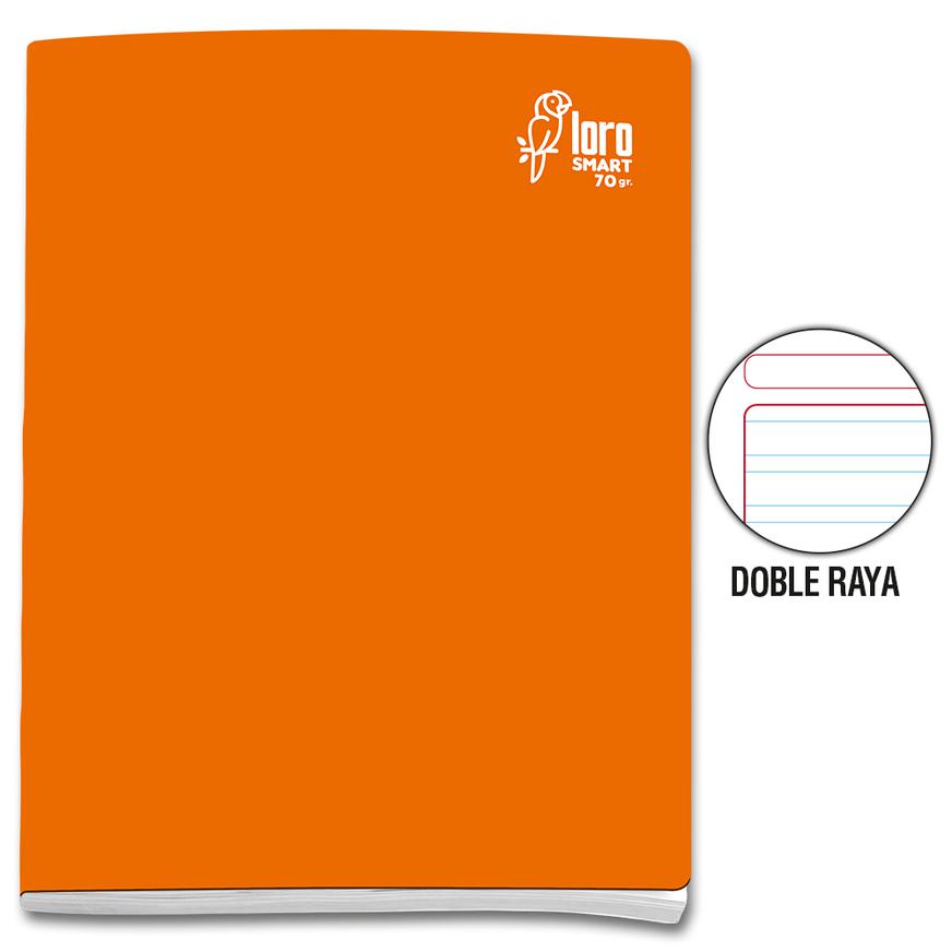 Cuaderno Doble Raya Deluxe Loro A4 Anaranjado 80 Hojas Imagen principal del producto