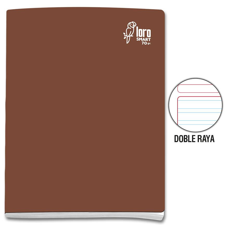 Cuaderno Doble Raya Deluxe Loro A4 MarrÃƒÂ³n 80 Hojas Imagen principal del producto