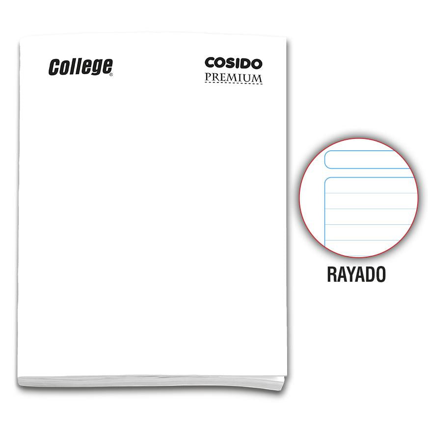 Cuaderno Rayado Deluxe College Cosido Blanco 80 Hojas Imagen principal del producto