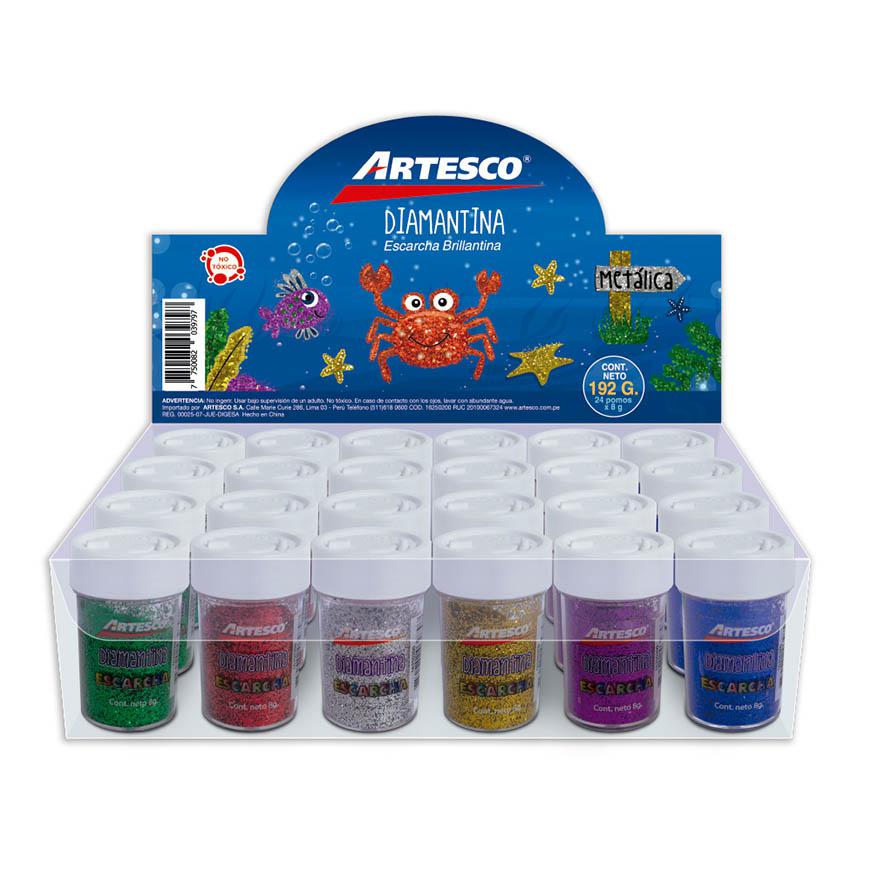 Diamantina MetÃƒÂ¡lica Artesco Colores Surtidos 8G