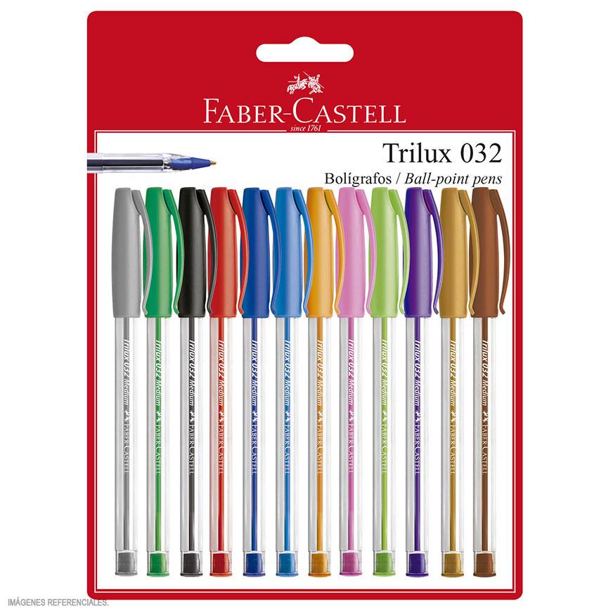 BolÃƒÂ­grafo Faber Castell Trilux 032M Surtido X 12 Und