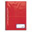 Folder Artesco Oficio Rojo Tapa Transparente Con Fastener