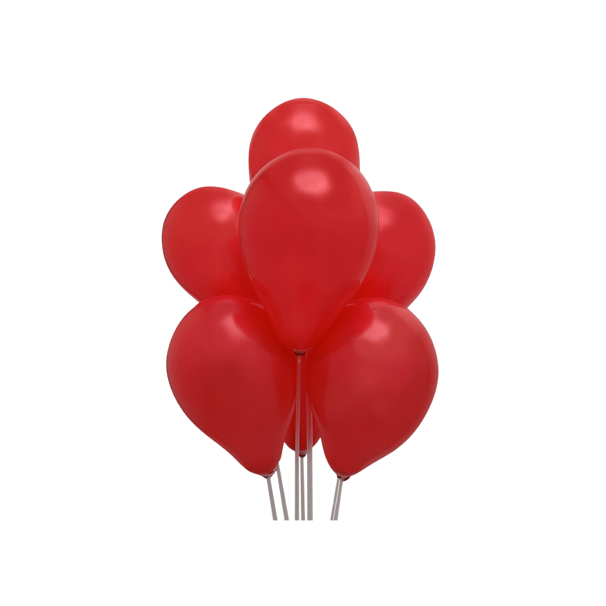 Globos N 7 Rojo Pastel Bolsa X 100 Und