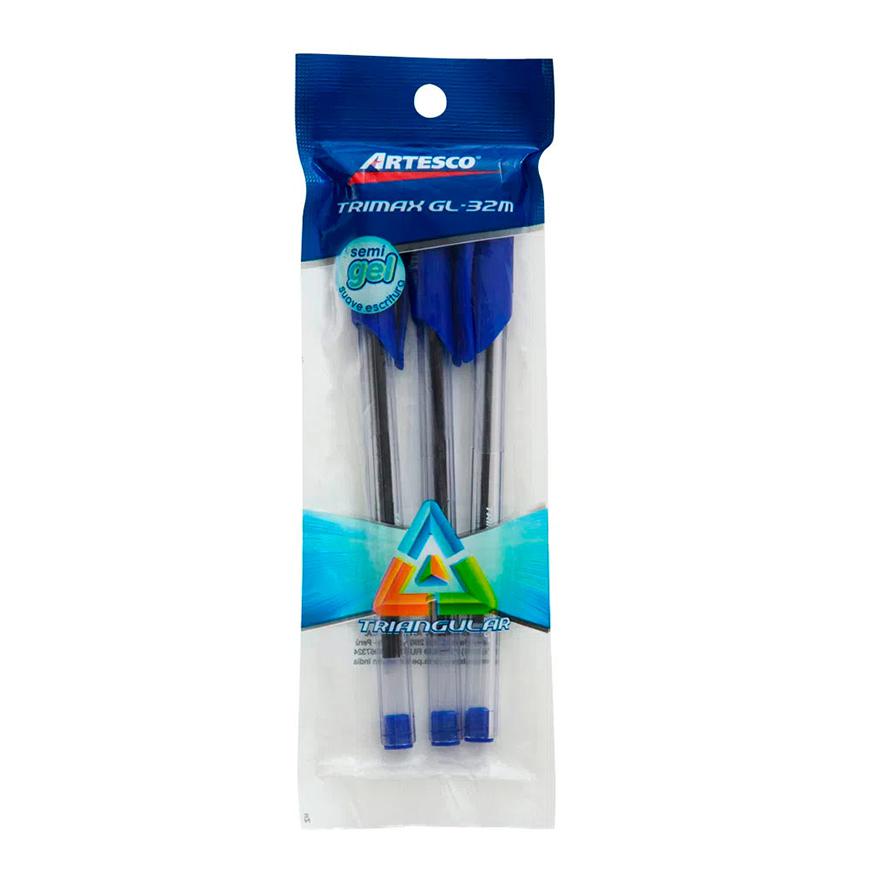 BolÃ­grafo Artesco Trimax Gl32M Azul X 3 Und Imagen principal del producto