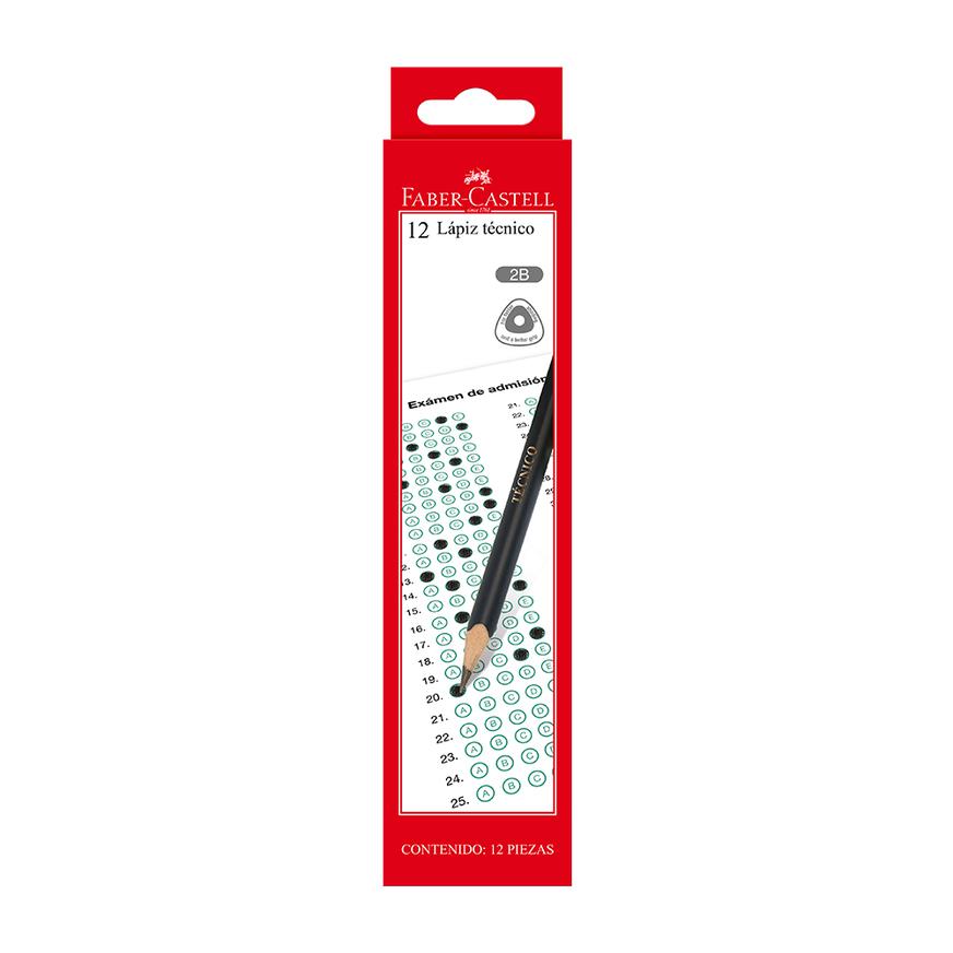 LÃƒÂ¡piz 2B TÃƒÂ©cnico Faber Castell Sin Borrador Caja X 12 Und