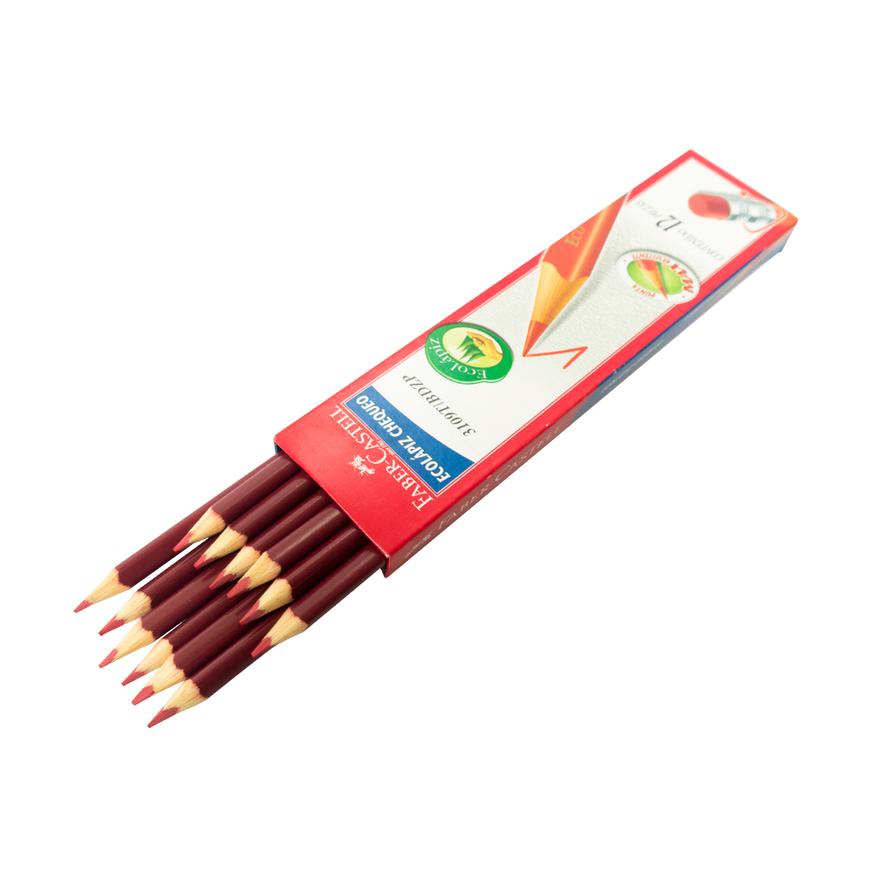 LÃƒÂ¡piz Chequeo Rojo Faber Castell Con Borrador Caja X 12 Und