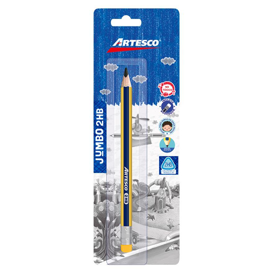 LÃ¡piz 2Hb Jumbo Artesco Con Borrador X 1 Und Imagen principal del producto