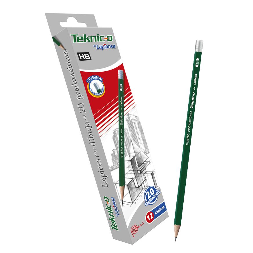 LÃ¡piz Hb TÃ©cnico Layconsa Sin Borrador Caja X 12 Und Imagen principal del producto