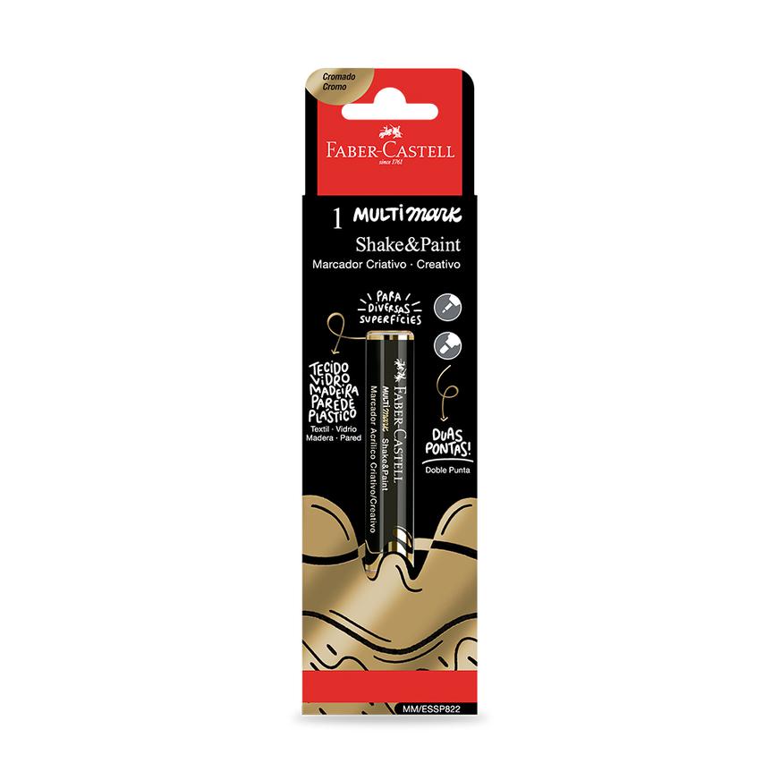Marcador Faber Castell Shake Paint Dorado Cromo X 1 Und
