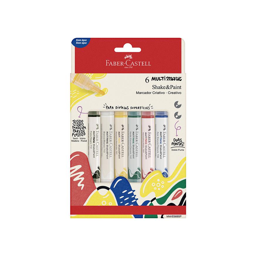 Marcador Faber Castell Shake Paint Colores BÃƒÂ¡sicos X 6 Und