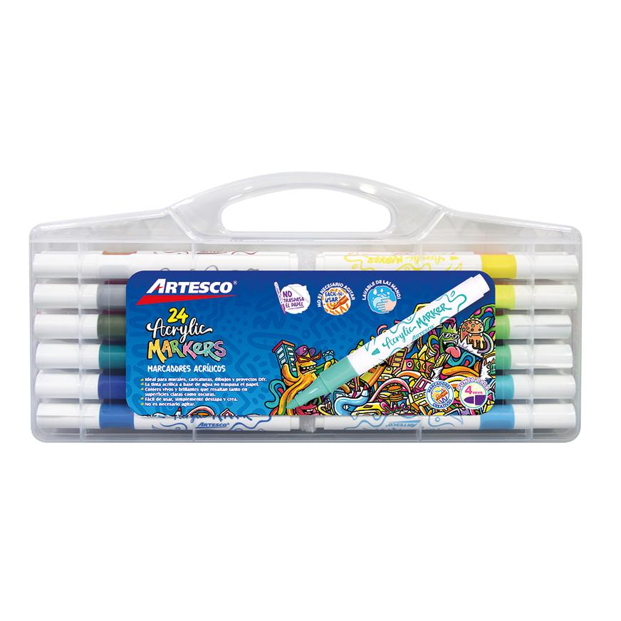 Marcadores AcrÃƒÂ­licos Artesco Acrylic Markers X 24 Und