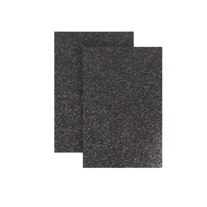 Microporoso Escarchado A4 Negro X 10 Und