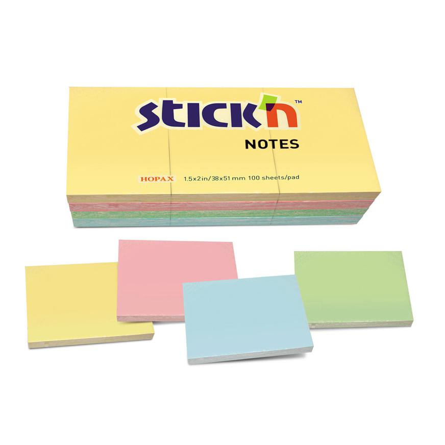 Notas Adhesivas StickN Notes 38 X 51 Mm Colores Pasteles 1200 Hojas