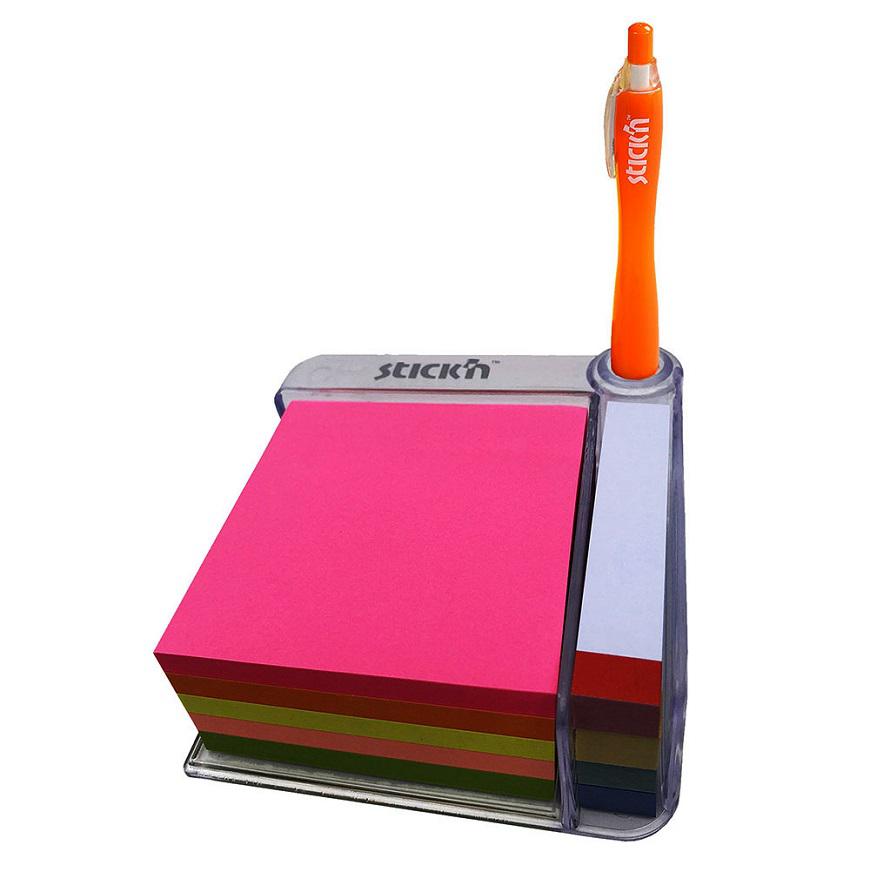 Notas Adhesivas StickN Notes 76 X 76 Mm Colores NeÃƒÂ³n 400 Hojas Dispensador Imagen principal del producto