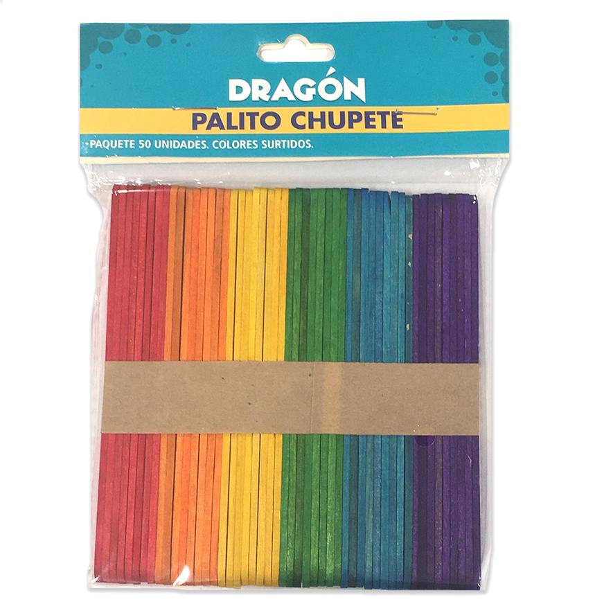 Palito De Chupete Dragon Paquete X 50 Colores Imagen principal del producto