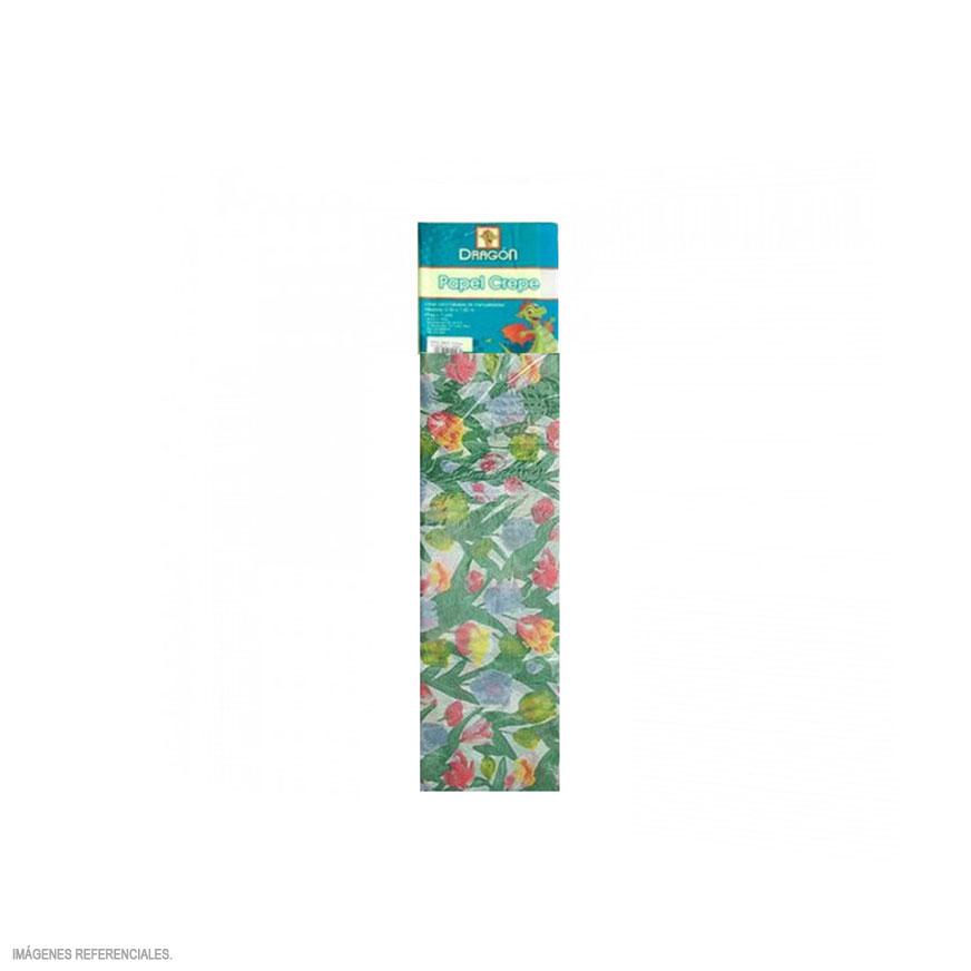 Papel CrepÃƒÂ© Decorado Flores X 1 Und