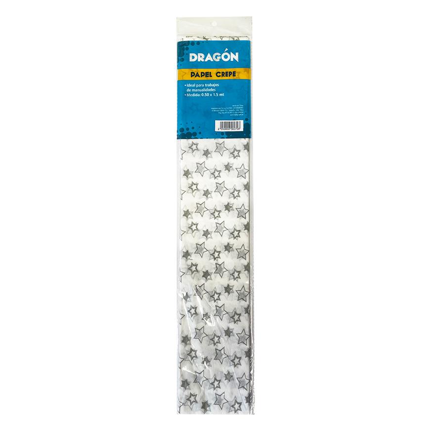 Papel Crepe Decorado Estrellas X 1 Und