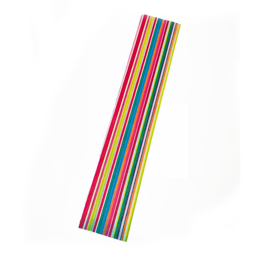 Papel CrepÃƒÂ© Decorado Rayas De Colores X 1 Und Imagen principal del producto
