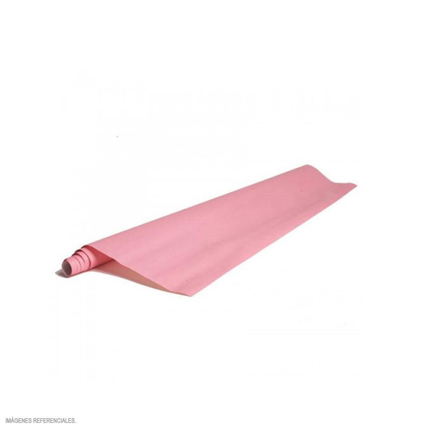 Papel Lustre Rosado Rollo X 3 Und