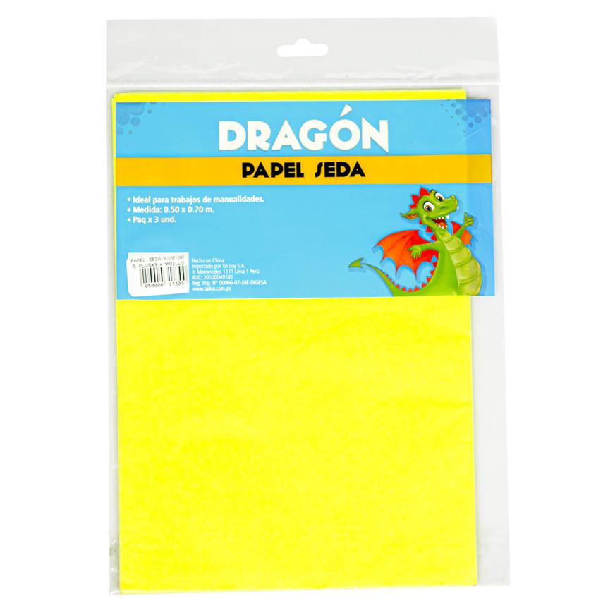 Papel Seda Amarillo Fosforescente X 3 Und Imagen principal del producto