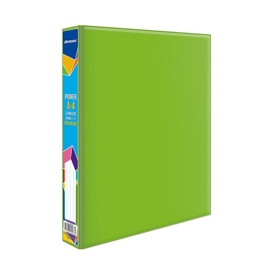 Pioner Escolar Artesco A4 2 Anillos 25 Mm Verde LimÃ³n Imagen principal del producto
