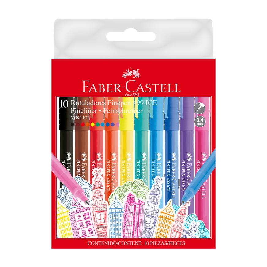 PlumÃƒÂ³n Delgado Faber Castell Finepen 499 Ice Estuche X 10 Und Imagen principal del producto