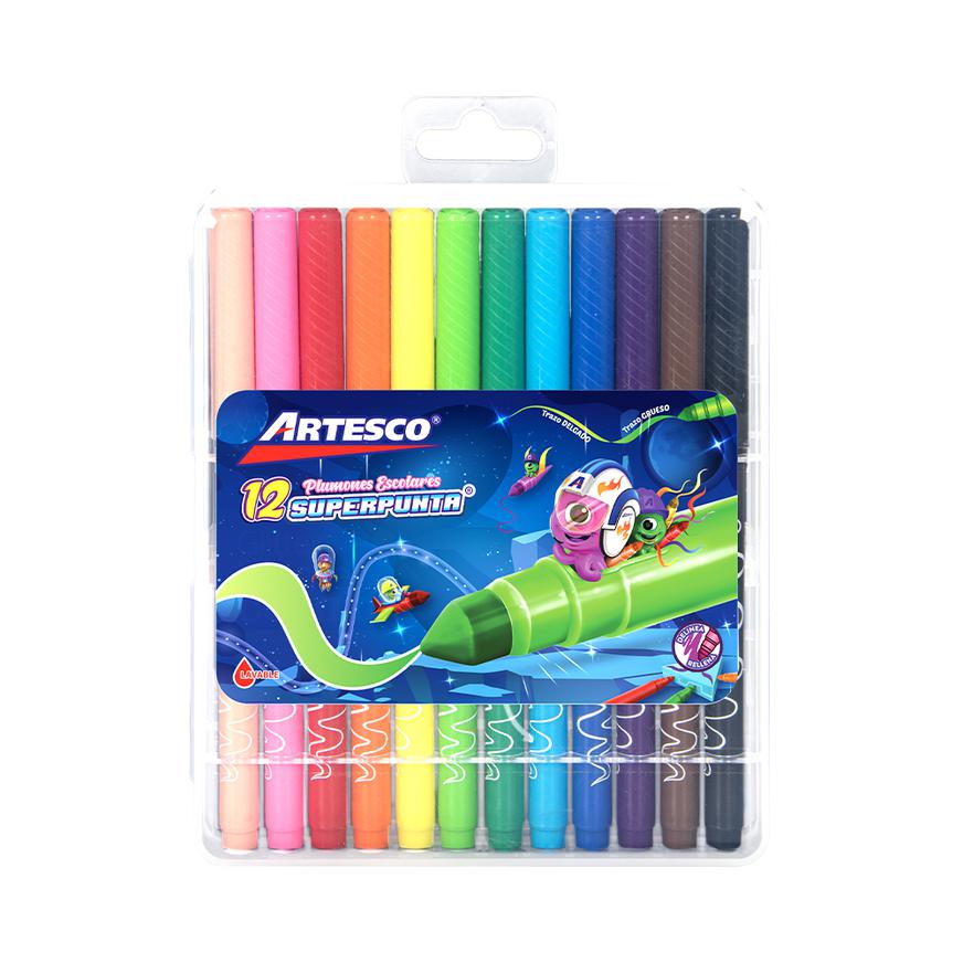 Plumon Artesco Superpunta X 12 Estuche Rigido Imagen principal del producto
