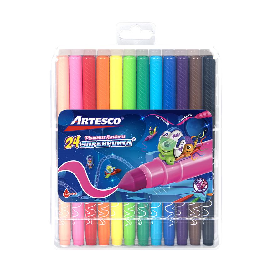Plumon Artesco Superpunta X 24 Estuche Rigido Imagen principal del producto