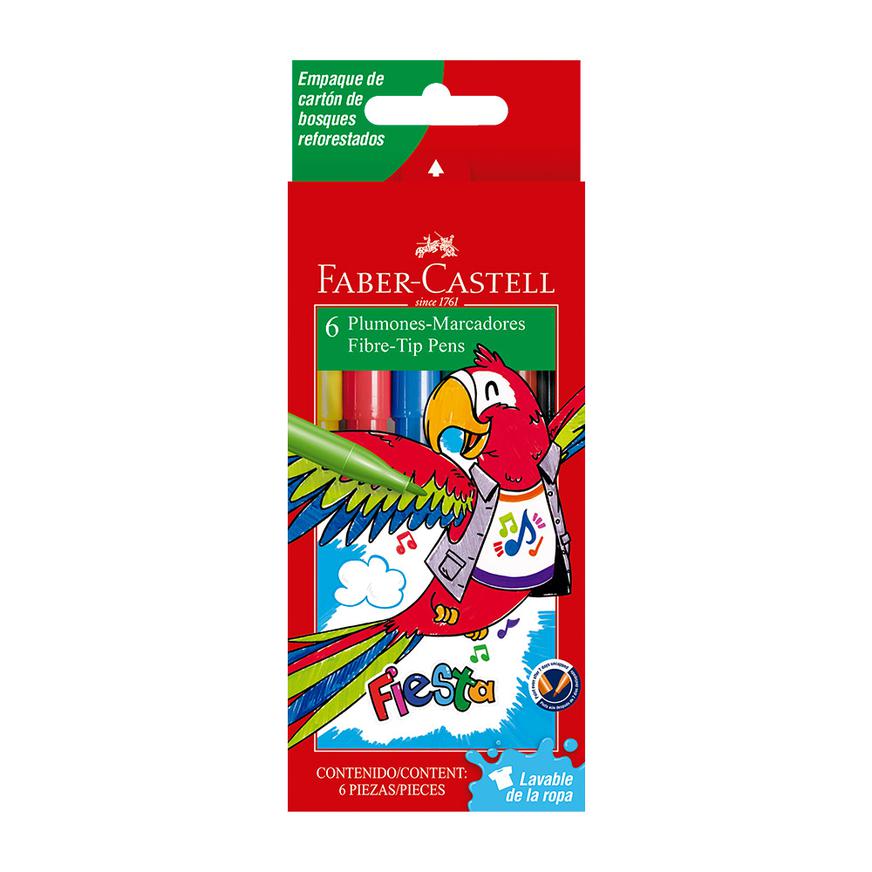 PlumÃƒÂ³n Delgado Faber Castell Fiesta 45 Estuche CartÃƒÂ³n X 6 Und