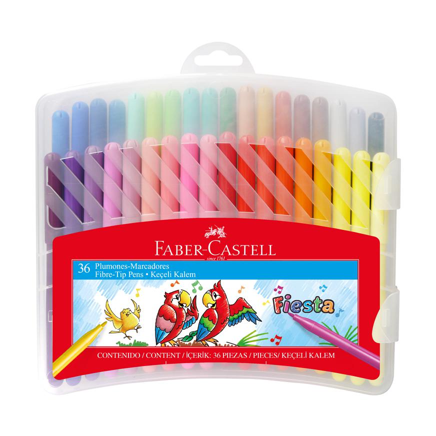 PlumÃƒÂ³n Delgado Faber Castell Fiesta 45 Estuche RÃƒÂ­gido X 36 Und