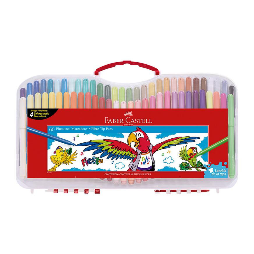 PlumÃƒÂ³n Delgado Faber Castell Fiesta 45 Estuche RÃƒÂ­gido X 60 Und