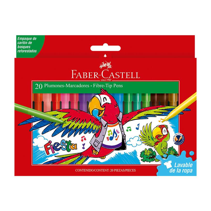 PlumÃƒÂ³n Delgado Faber Castell Fiesta 45 Estuche X 20 Und