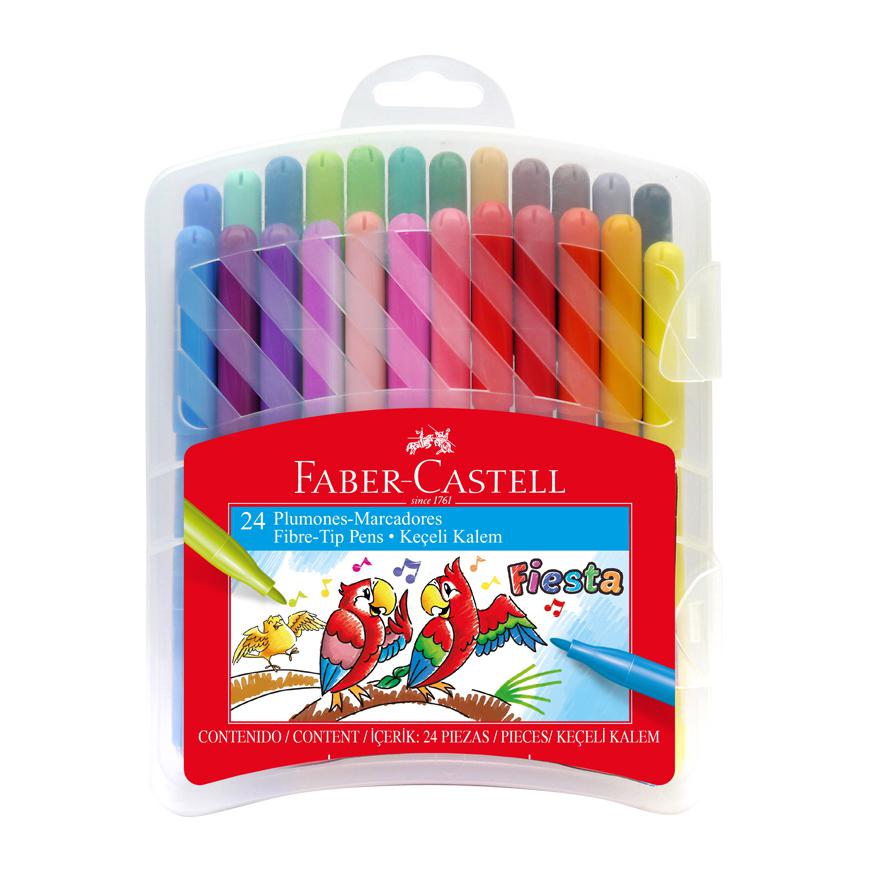PlumÃƒÂ³n Delgado Faber Castell Fiesta 45 Estuche RÃƒÂ­gido X 24 Und Imagen principal del producto