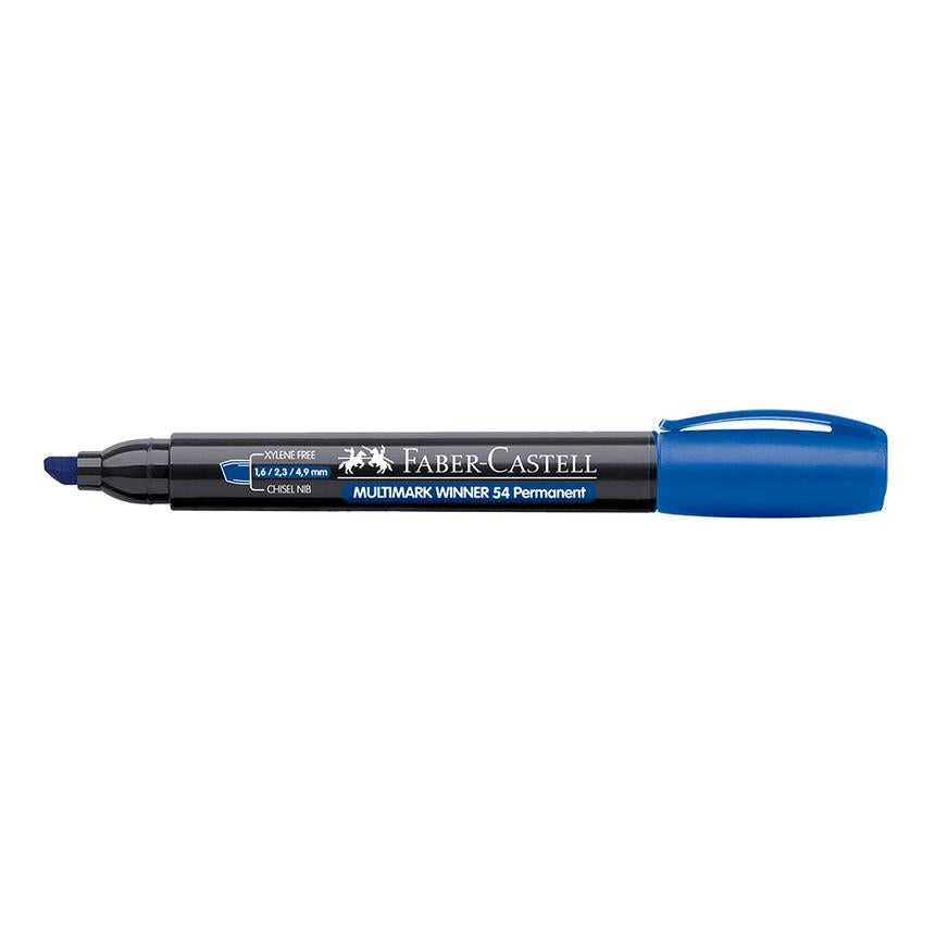 PlumÃƒÂ³n Indeleble Jumbo Faber Castell Winner 54 Punta Biselada Azul Imagen principal del producto