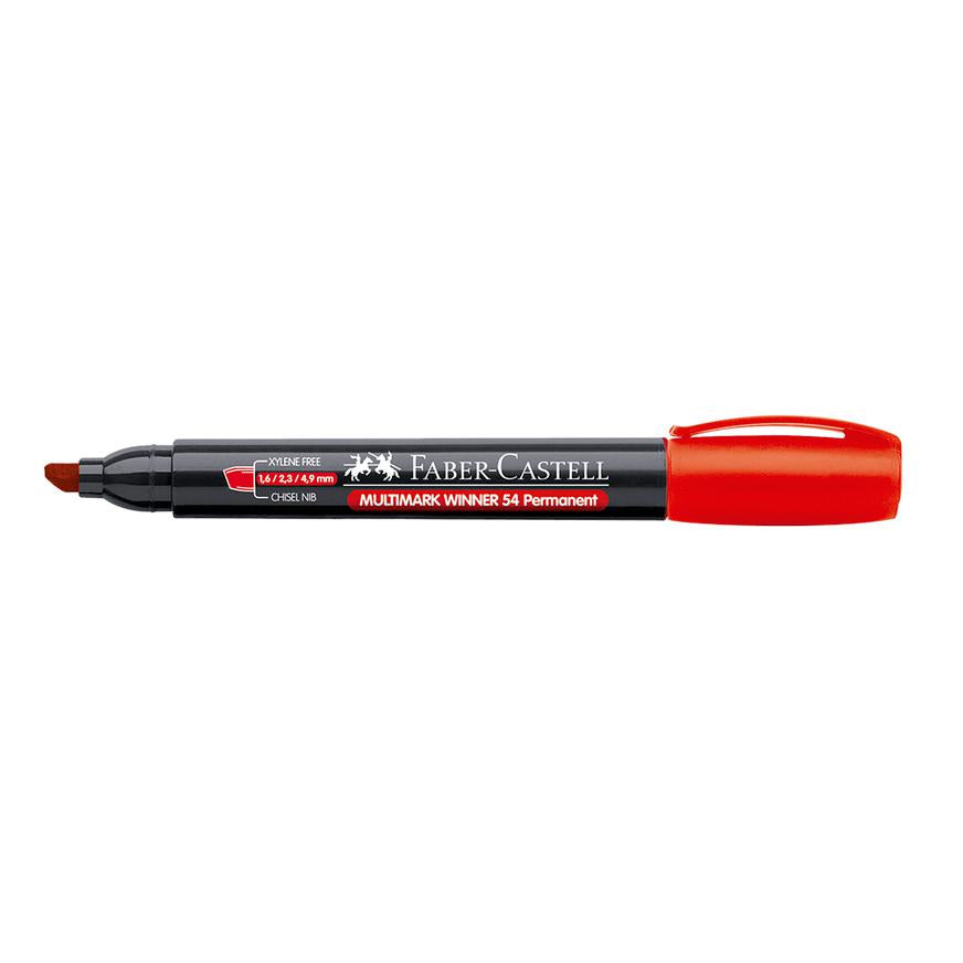 PlumÃƒÂ³n Indeleble Jumbo Faber Castell Winner 54 Punta Biselada Rojo