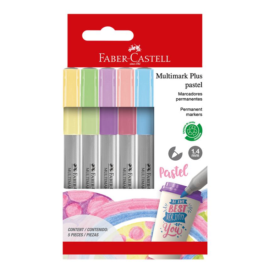 PlumÃƒÂ³n Indeleble Delgado Faber Castell Multimark Plus Pastel X 5 Und