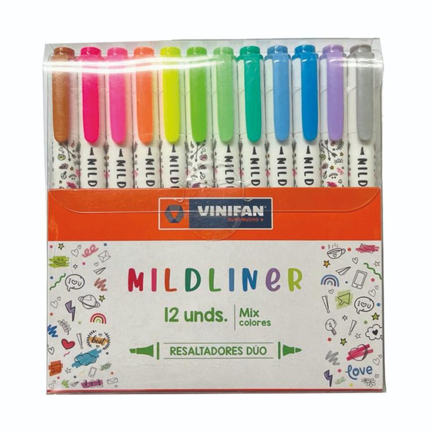 PlumÃ³n Resaltador Vinifan Mildliner X 12 Colores Mixtos Imagen principal del producto