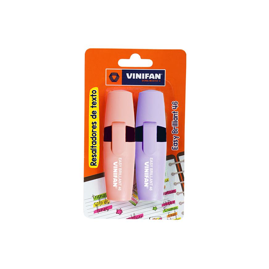 Resaltador Vinifan Easy Brilliant 46 NaranjaMorado Pastel X 2 Und