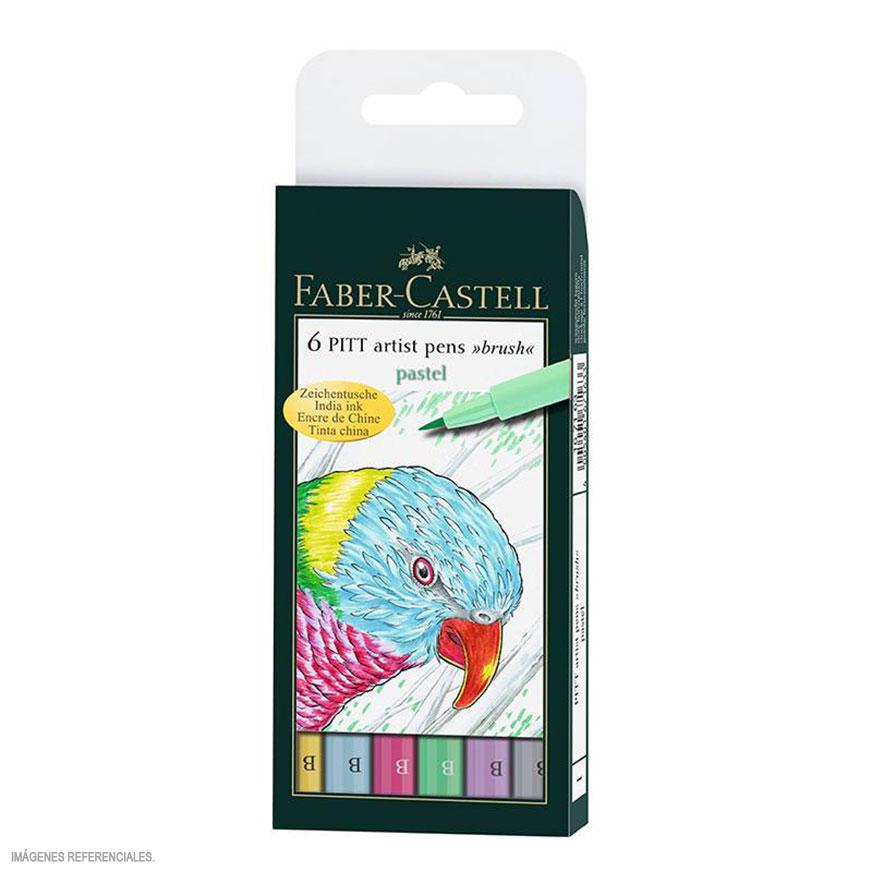 Marcadores Faber Castell Pitt Artpen Pastel Set X 6 Und