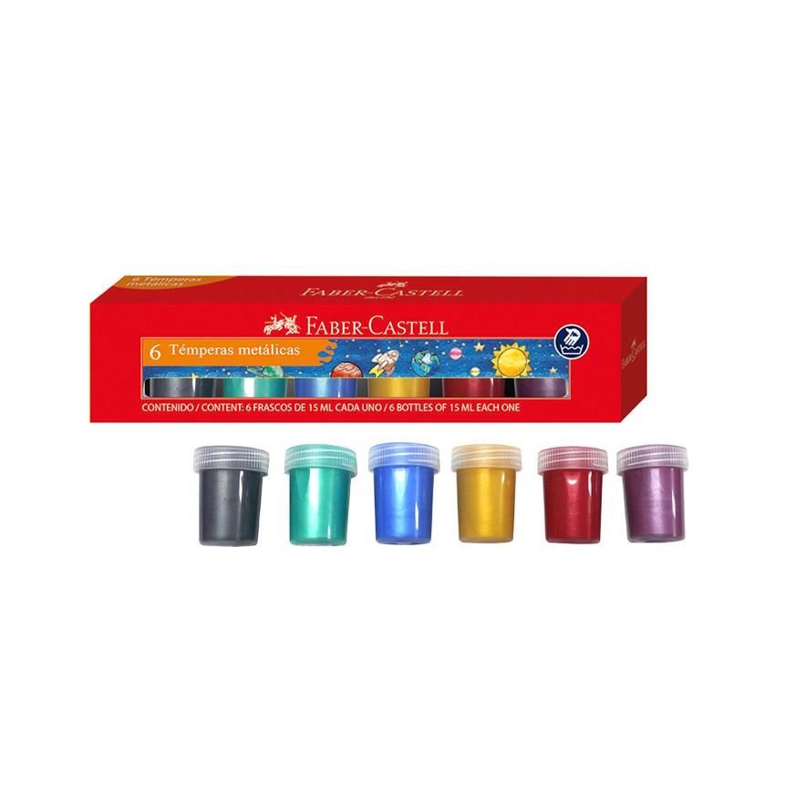 TÃ©mpera Faber Castell MetÃ¡lica X 6 Und Imagen principal del producto