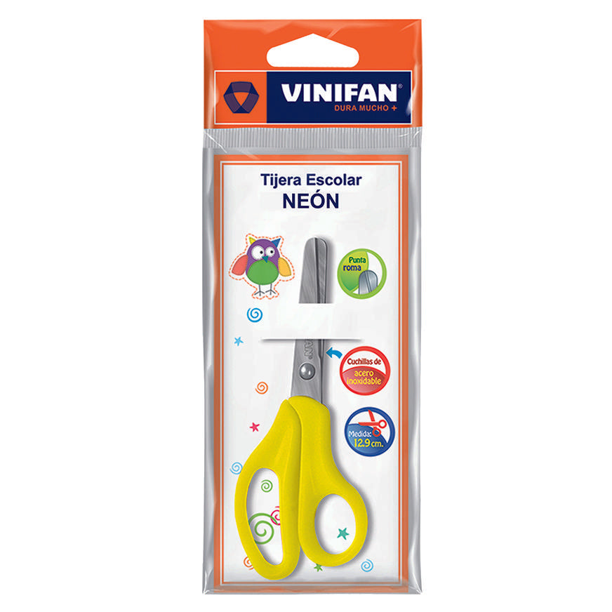 Tijera Vinifan 5 Con Mango NeÃ³n Imagen principal del producto