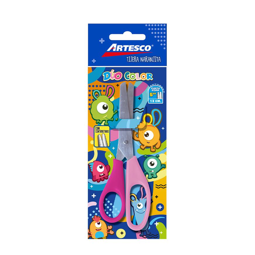 Tijera Artesco La Naranjita 5 DÃºo Color